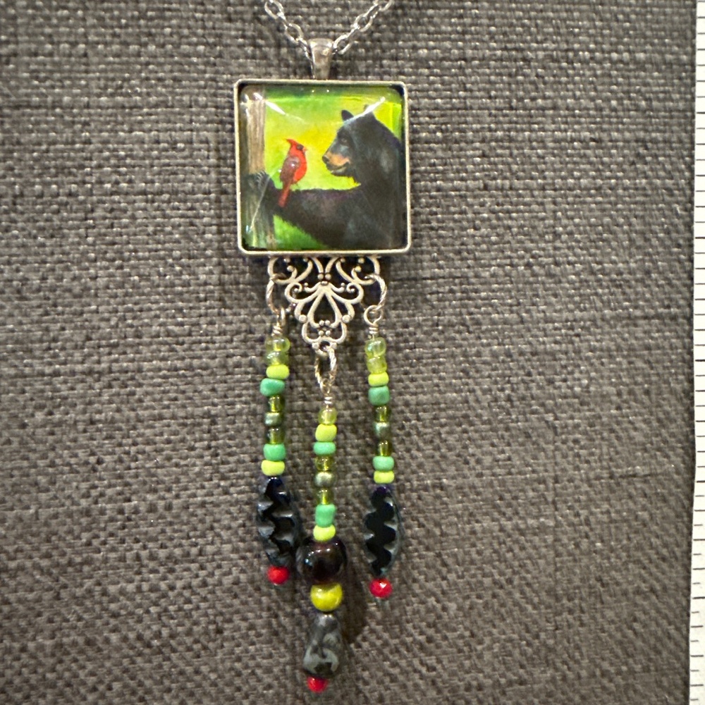 “The negotiation” art necklace
